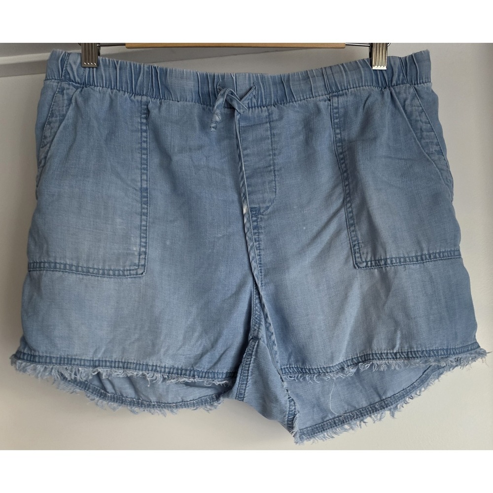 Republic Women's Shorts Size L Blue 100% Tencel 3in Inseam